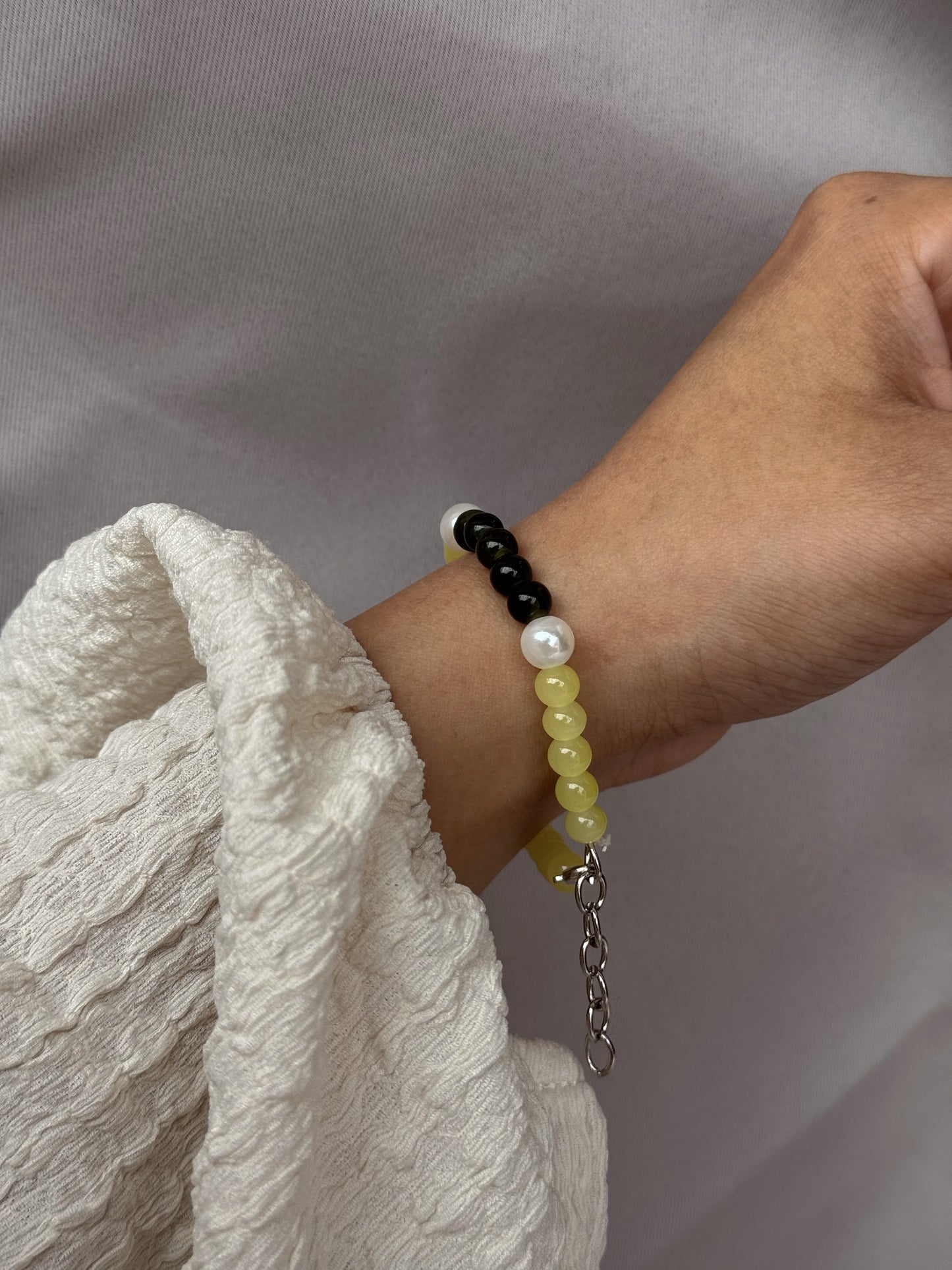 Sun&Shadow  Beaded Bracelet,Elegant Pearl,Unique Gift for Her,Summer Jewelry